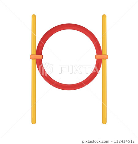 Illustration of cat jump hoop 132434512