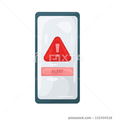 Illustration of phone alert Illustration of phone alert 132434526