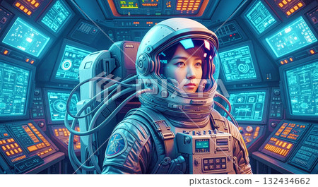 astronaut, spaceman, female 132434662