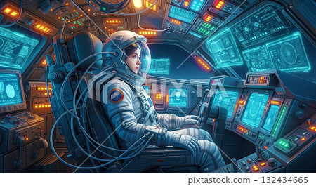 astronaut, spaceman, female 132434665
