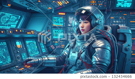 宇航員 女生 女孩 132434666