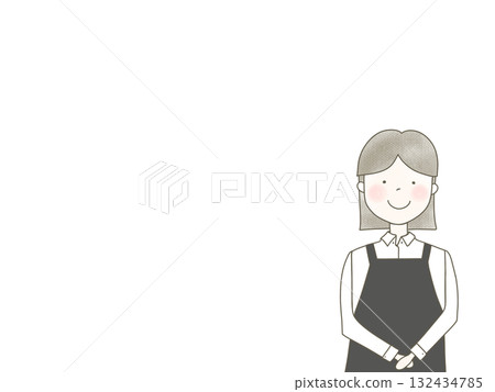 Cafe / Food and Drink / Sales and Service Person Illustration ③ 132434785