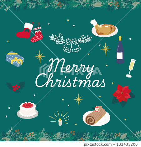 聖誕圖像插圖 132435206