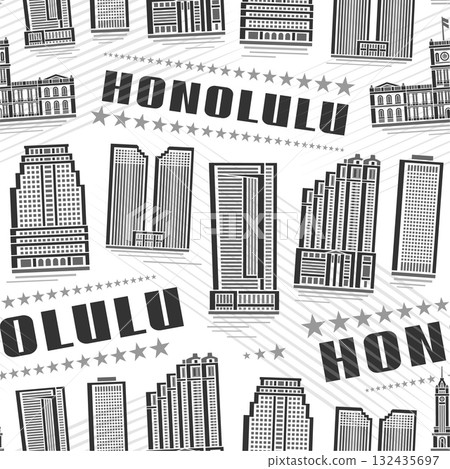 Vector Honolulu Seamless Pattern 132435697