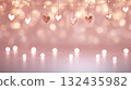 Heart-shaped string lights in pink 132435982