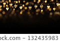 Heart-shaped string lights in gold 132435983