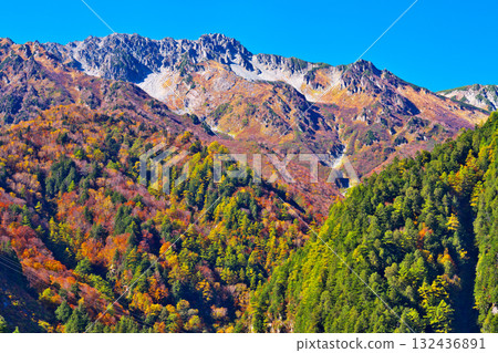 Autumn leaves of Kurobe Dam 132436891