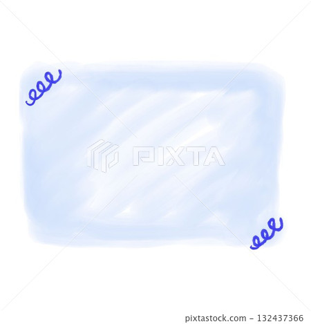 Watercolor style fluffy frame illustration 132437366