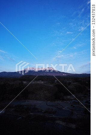 Mount Mitake at dawn from Yanagimata Viewpoint 132437818
