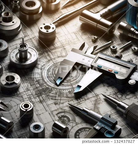 A precision measuring tools, Ai generated image A precision measuring tools, Ai generated image 132437827