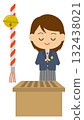 Illustration of a female student praying for success Illustration of a female student praying for success 132438021