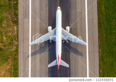 a plane on the runway 132438055