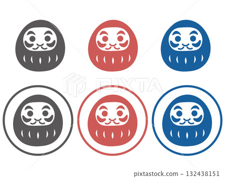 簡單的線條畫幸運符(達摩)圖標 簡單的線條畫幸運符(達摩)圖標 132438151