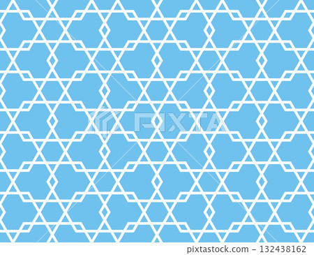 The geometric pattern with lines. Seamless vector background. White and blue texture. Graphic modern pattern. Simple lattice graphic design 132438162