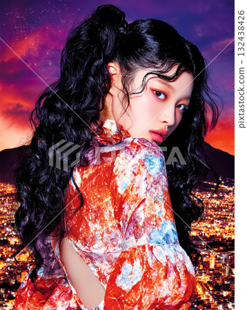 Fashion portrait of a Japanese woman 132438426