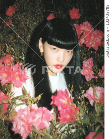 Fashion portrait of a Japanese woman Fashion portrait of a Japanese woman 132438788