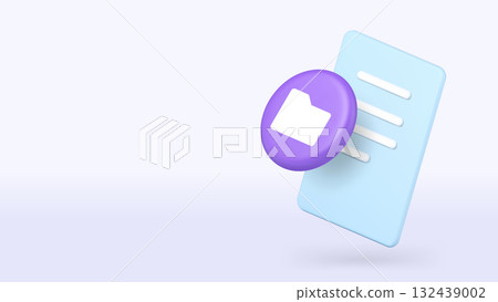 File folder document information archive storage 3d icon banner copy space vector illustration 132439002