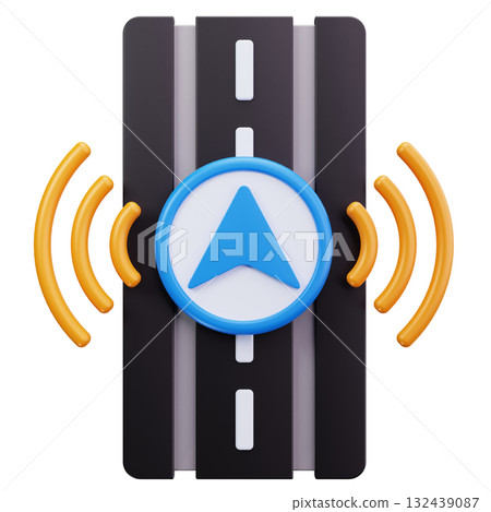 GPS Road Navigation 132439087