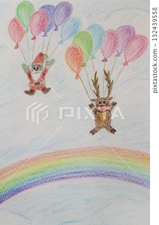 Santa Claus and reindeer Santa Claus and reindeer 132439558