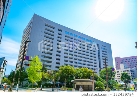 福岡縣福岡市中央區天神福岡市政廳 晨色 福岡縣福岡市中央區天神福岡市政廳 晨色 132439784