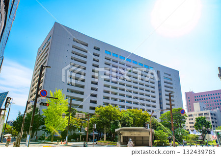 Fukuoka City Hall in Tenjin, Chuo Ward, Fukuoka City, Fukuoka Prefecture Daytime color 132439785