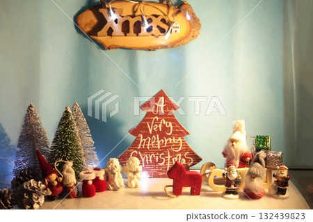 ornaments with christmas decorations 132439823
