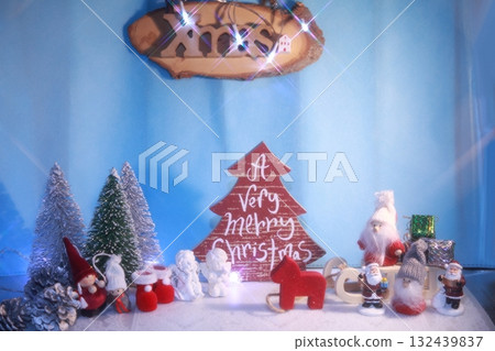 Cute Christmas tree in the snow Cute Christmas tree in the snow 132439837