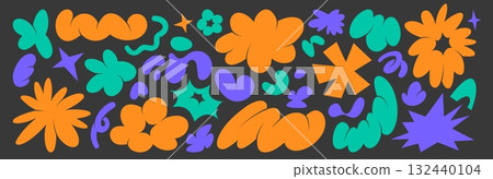 Groovy blob shapes collection Groovy blob shapes collection 132440104