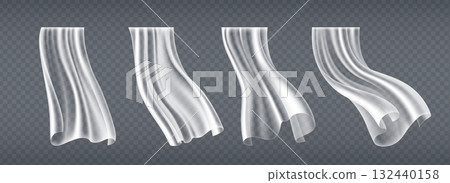 Flowing window curtain cloth set 132440158