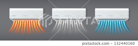 Split system air condition units with airflow 132440160