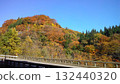 秋色的山脈和藍天 132440320