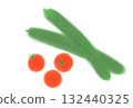 Cucumber, cherry tomato, white background 132440325