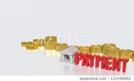 The Bank and Payment for Business concept 3d Rendering. The Bank and Payment for Business concept 3d Rendering. 132440802