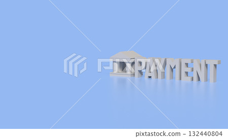 The Bank and Payment for Business concept 3d Rendering. The Bank and Payment for Business concept 3d Rendering. 132440804