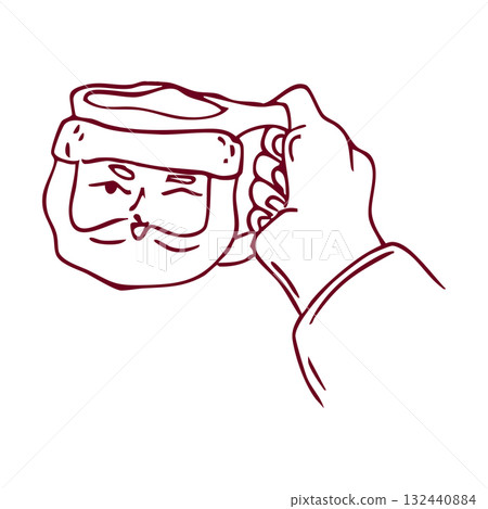 Christmas mug with Santa in hand Christmas mug with Santa in hand 132440884