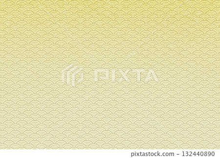 Background image 1: A sparkling, delicate, pale gold pattern overlaid with a Seigaiha pattern 132440890