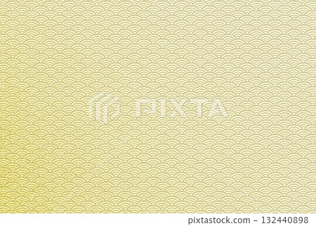 Background image 8 with a sparkling, delicate pale gold pattern overlaid with a Seigaiha pattern 132440898