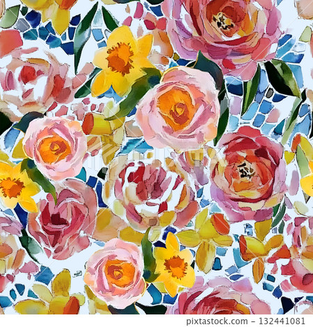 Handpainted Diverse Artistic Floral And Landscape Pattern Collection Artwork Assortment Handpainted Diverse Artistic Floral And Landscape Pattern Collection Artwork Assortment 132441081