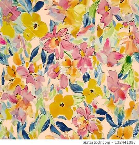 Handpainted Diverse Artistic Floral And Landscape Pattern Collection Artwork Assortment 132441085