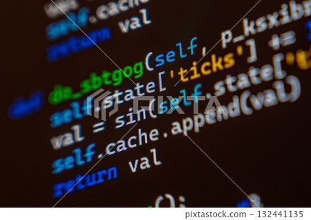 Close-Up of Programming Code on Screen 132441135