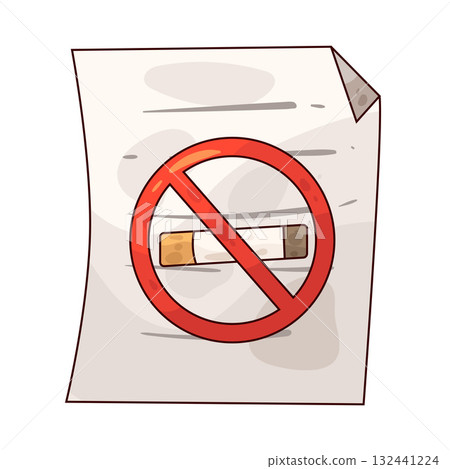 illustration of No Smoking Paper 132441224