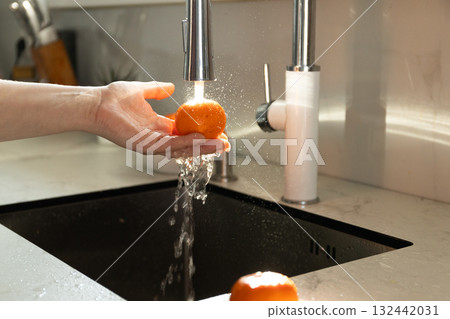 Importance of Washing Fruits and Vegetables to Ensure Safety and Hygiene in Food Preparation 132442031