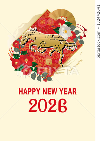 2026 New Year's Card Year of the Horse 132442041