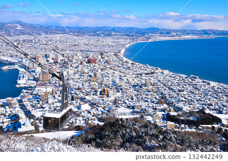 冬季函館市景 函館山纜車 132442249