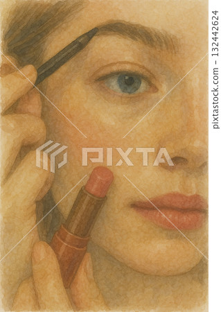 女性自然美特輯|眉毛與口紅的優雅日常生活 女性自然美特輯|眉毛與口紅的優雅日常生活 132442624