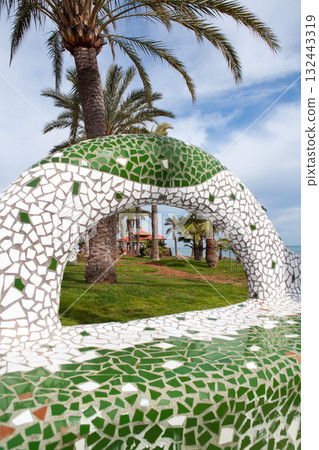 Oropesa del Mar Castellon beach gardens tiles mosaic 132443319