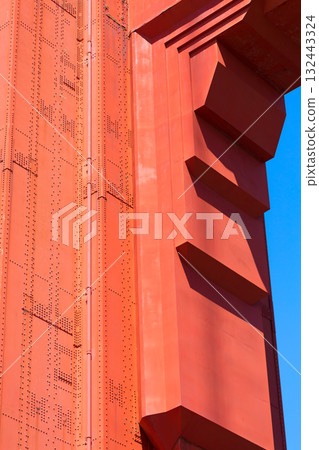 Golden Gate Bridge details in San Francisco California 132443324