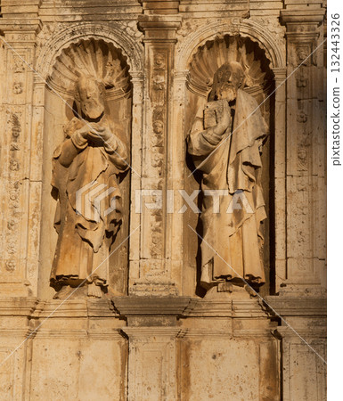 Morella in Maestrazgo castellon church details Morella in Maestrazgo castellon church details 132443326