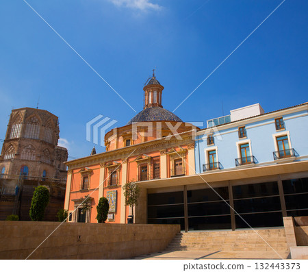 Valencia downtown cathedral and basilica Spain 132443373
