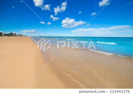 Gandia Beach sand in Mediterranean Sea of Spain Gandia Beach sand in Mediterranean Sea of Spain 132443376